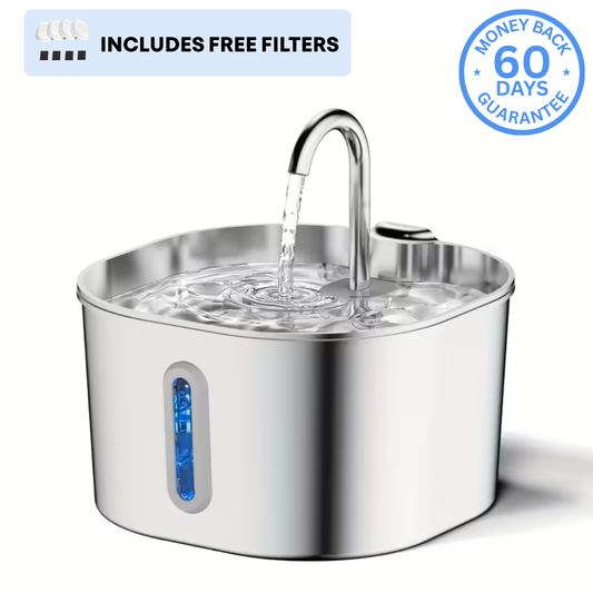 PawMex Stainless Steel Water Fountain (8 Filters)